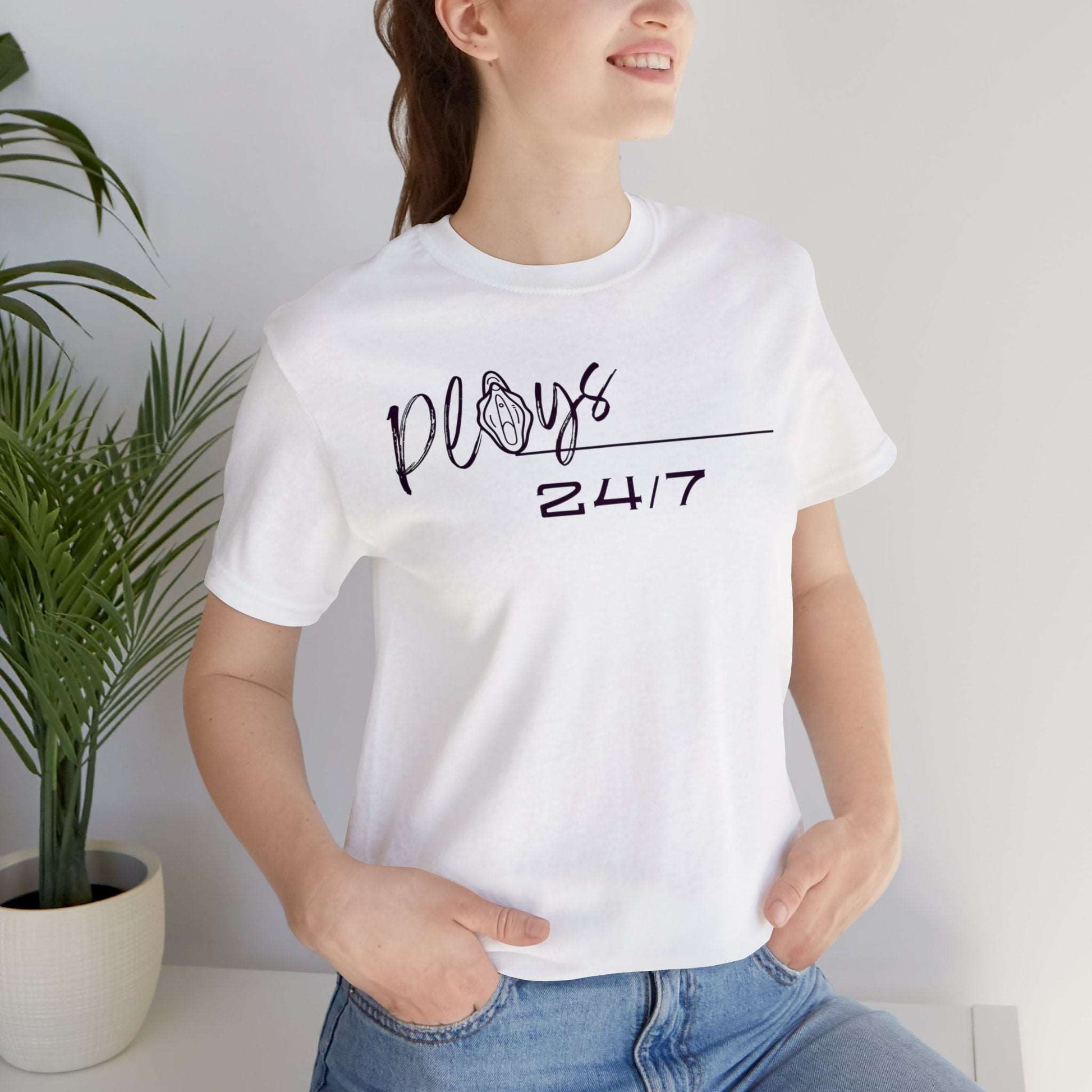 This Pussy Plays 24/7 Graphic T-Shirt By Terrifically Tasteless Tee's