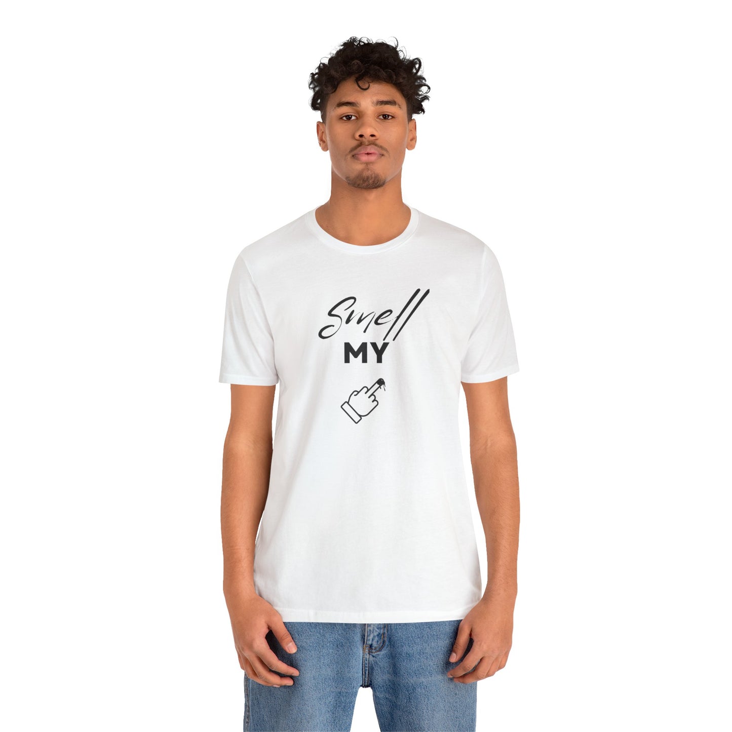 Smell My Finger Unisex Jersey Short Sleeve Tee