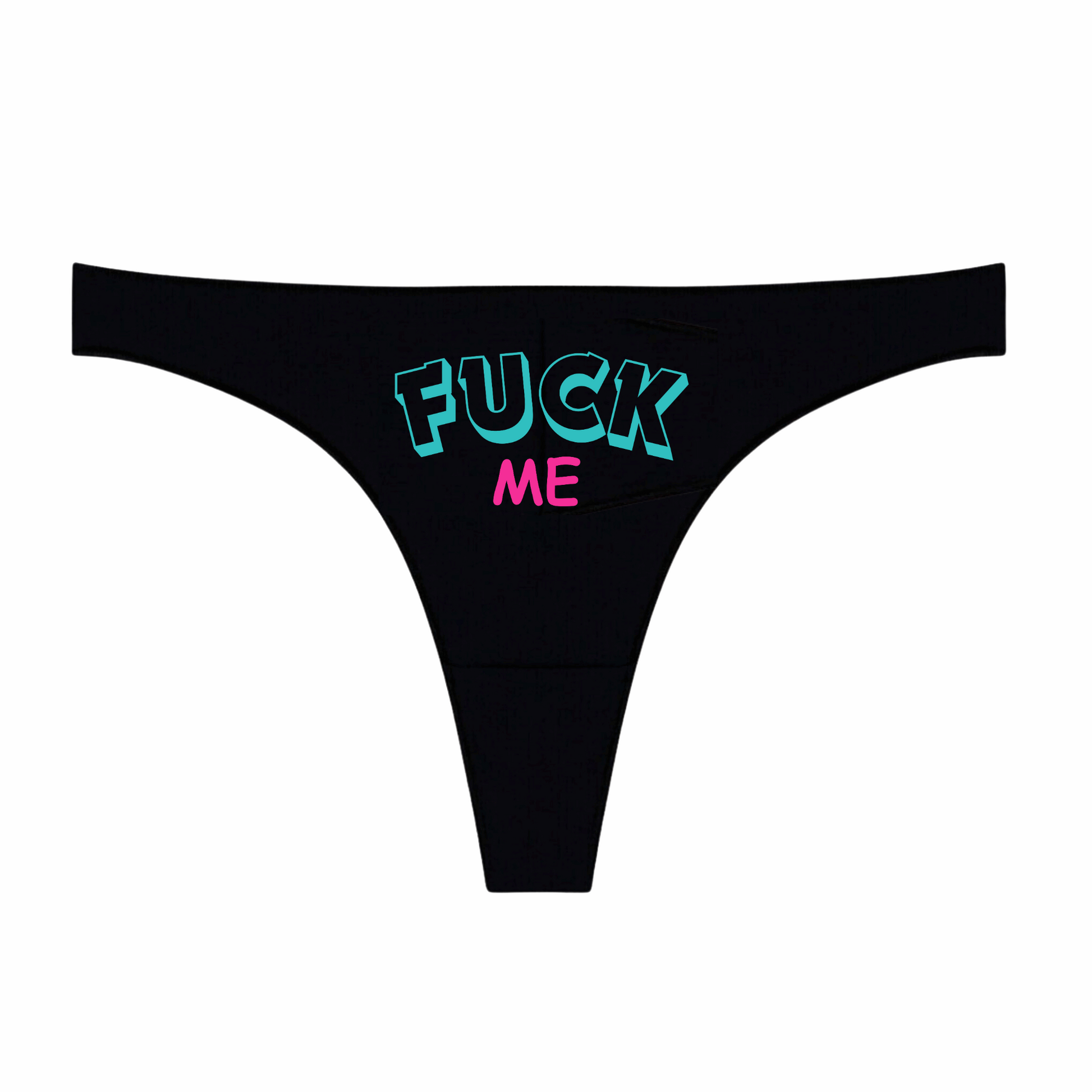 Fuck Me Funny Black Thong